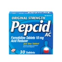 Pepcid AC Original Strength Heartburn Relief Tablets, OTC Medicine Prevents & Relieves Heartburn & Acid Reflux Vzhledem k kyselé indigestion, 10mg Famotidin Acid Reducer, Fast- acting, 30 ct