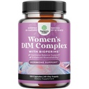 Natures Craft Potent DIM dodatek pro ženy - Hormonální bilance pro ženy s DIM a Black Pepper Menopauza Support a PMS Relief - Menopauza doplňky Extra síla 300mg na servírování
