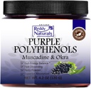 Reddy Naturals - Purple Polyfenols dodatek s Muscadin Grape Seed Extract - Přírodní Gut Zdraví Support Powder s Okra Extract, Antioxidant Směs pro energetiku a stravitelné zdraví (30 Služeb)