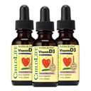Dětský život ESSENTIALS Vitamin D3 Kapky pro děti, děti, & Toddlers - Tekutý vitamin D Kapky, 500 IU na kapku, Imunitní a kostní podpora, Přírodní Berry - 1 Fl Oz (balení po 3)