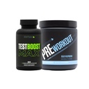 Sochařský národ od V Trhací test zvýšení Max a Pre Workout Blue Raspberry Powder Bundle