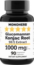 MONOHERB Amorphophallus konjac Radix Extract Glucomannan 1000 mg - 90 Vegetariánských tobolek