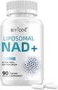NAD dodatek s Liposomální Resveratrol - 900mg NAD Booster s Quercetin Phytosome for Energy, Focus & Zdravé stárnutí - Cellulární podpora pro dospělé 30 + - 80 Kapsle, 40denní zásobování