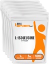 BulkSupplements.com L- Isoleucin Powder - BCAA Powder, Amino Acid Nutritional Supplementary - Vegan & gluten Free, 1g per Serving, 1kg (2,2 lbs) (balení po 5)