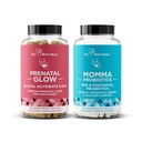 Natural Prenatal Bundle - Glow Prenatal Multivitamin - Momma Probiotika pro mámu & Baby