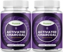 Activated Charcoal Pills Detox & Cleanse - Čisticí kokosové kapsle s 1200 mg per Serving for Bloating Relief - Active Detoxification Supplement for Body & Gut Health - 90 Count - 2 Pack