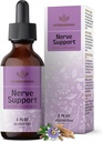 HERBAMAMA Nerve Support Supplement - Vegan Nerve Support Formule s Ashwagandha & Bacopa Monnieri pro mozek - Non- GMO, Alkohol & Sugar- Free Daily Calming Drops pro dospělé, 28- denní dodávky