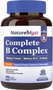 Kompletní B komplex, všech 8 B vitaminů, methyl B12, methylfolát, biotin, P-5-P, vysoce absorbovatelné, výroba energie, 60 Veganských Caps