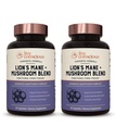 Živé Vědomí Lions Houba doplněk Kapsle pro podporu mozku w / Lví hříva, Cordyceps, Reishi, a Turecko Tail Houby - Kognitivní doplněk paměti pro mozek (2-Pack)