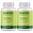Bioperine 10mg (240 Vegetariánských kapslí) (120 x 2) - No Stearates - Vegan - Non GMO - Gluten Free - Absorpční Enhancer