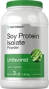Horbaach Soy Protein izolát prášek 124; 3 LB 124; Neochucené 124; pro ženy a muže 124; Vegetarian, Vegan, Non- GMO, a gluten zdarma