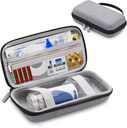 Přenosný Nebulizer Pouzdro pro cestování, Inhaler Pouzdra pro děti a dospělé Handheld Asthma Machine, Zdravotnické dodávky Organizátor, Elektronické Pořadače Pouzdra pro Cord, Charger (Grey)