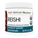 Hostitel Defense Reishi Powder - Houba Mycelium Powder - Heart & Imunitary Health Supplement - Houbový dodatek pro podporu energie a vitality - Podpory celkové Well- Being - 3.5 oz (66 Služeb) *