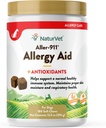 NaturVet Aler- 911 Pokročilá alergická pomoc pro psy, kočky - Antioxidant- Rich Pet dodatek s Omegas, DHA, EPA - Pomáhá podporovat psa imunitní systém, Cat Respirační zdraví, Kůže Moisture 180 měkké žvýkání