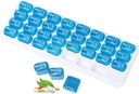 31 Denní Měsíční Pořadatel pilulek, Přenosný Pouzdro pro léky box Holder pro denní medicínu / vitamín / rybí oleje / dodatek