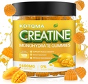Monohydrát kreatininu pro muže a ženy 120 CT - 5600mg monohydrátu kreatininu na jedno servírování, žvýkací monohydrát pro podporu svalů a zvýšení energie, bez cukru, vegan (Mango Flavor)