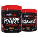 Šílený Labz Hellboy Bundle, Psychotický Hellboy Pre Workout a šílený Amino BCAA, zvýšení svalové hmoty, síla, Focus and Recovery Time, Blue Raspberry