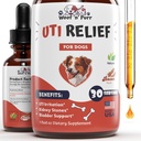 Přírodní pes UTI Léčba - Dog UTI - Dog Urinary Tract Infection Treatment - UTI Dog UTI dodatek - Dog UTI Cranberry - Dog Cranberry Dodatek - 1 fl oz - Slacon Flavor
