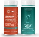 iwi Life Vegikrill & Joint Omega33 Bundle, 30 Servings, Vegan Plant- Based Algae Omega 3, Krill & Fish Oil Alternative, No Fishy After taste