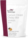 Bariatrická výhoda vápníku Citrát Chewy Bites 500 mg - Vysoce absorbovatelné a stravitelné - Vitamin D3 - Snadno žvýkací doplněk vápníku - arašídové máslo Čokoláda - 90 Počet