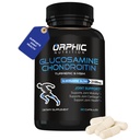 ORPHIC NUTRITION Glucosamine Chondroiting MSM 2100MG (90 Caps) - dodatek ke společné podpoře pro muže a ženy * - podporuje společnou chrupavku a mobilitu