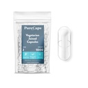 PureCaps USA - Prázdná Vegetariánská Vegan Pill Kapsle Velikost 2 Březen 124; 1000 Přidaných pilulek 124; Clear Brandy 124; Non- GMO Certified Brandu124; SLS, Lepek, Konzervační zdarma