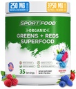 Organic Green & Red Superfood Powder 124; Mixed Berry Flavor OF 124; 25 + Super Fruits & Veggies, Beets, Prebiotics OF 124; Energizing, Antioxidant- Rich, Keto- Friendly Smoothie Mix OF 124; 35 Servings