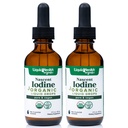LIQUIDHEALTH USDA Organic Nascent jód kapalné kapky, čistý doplněk jódu pro štítné a imunitní podporu, doplněk energie - Vyrobeno v USA, Vegan, Bezbarvé, Bezchuť Tinktura (2 Pack)