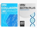Veru Wellness Hair Skin Nail Duo Lifestyle Patches - Biotin Collagen - Vlastní adhesive Time Release Topical Patch, 8-10 hodin (60 denní dodávka)