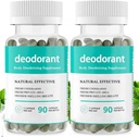 Kompletní tělesný deodorační doplněk, přírodní deodorant pilulky dodatek, Porazit zápach přirozeně kapsle, Chlorofyl kapsle pro ženy a muže 90 Počet