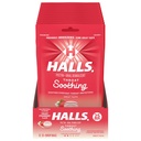 HALLS Throat Soothing (dříve HALLS Breezers) Creamy Strawberry Throat Drops, 12 sáčků 25 Drops (300 Total Drops)