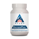 Ayush Herbs BacopaPlus - Bacopa doplňky, Organic Bacopa for Memory & Focus, Kognitive Support Pill pro dospělé s Ginkgo, Gotu Kola, Ashwagandha - 90 Vegetariánské kapsle (1 Počet)