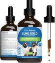 Pet Wellbeing Lung Gold pro kočky - Imunitní podpora plic, Dolní Respirační zdraví, Open Airways, Normální dýchání, Reishi, Coptis - Veterinarian- aplikovaný bylinný dodatek - 4 oz (118 ml)