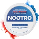 Nootro Energy Pouches with Caffeine, Nootropní Pouches, 40 mg přírodní kofein, vitamín B6, hořčík, cukr zdarma, No Nicotine Pouches, Tabák zdarma, 20 Pouches per can, 1 balení (Bull Rush)
