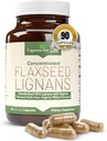 Lignans For Lixseed for Life a SDG - Omega 3 mastné kyseliny, Vláknité antioxidanty - Pomáhá zlepšit lesklý plášť, stravitelné a srdce zdraví, 25 mg, 90 Kapsle, 1 balení