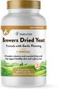 NaturVet Brewer 's Sured Yeast Pet dodatek s česnekovým ochucením - Obsahuje B-Complex Vitamíny, Omega-3, 6, & 9 Tučné kyseliny - Pomáhá podporovat Glossy Coat, Zdravá pleť pro psy, Kočky 500 Ct.