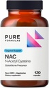 Pureficas N- acetyl- L- cystein - NAC doplněk Kapsle 900mg NAC, Antioxidant Glutathione Prekurzor - Detox + cvičení zotavení, a imunitní podpora - Non- GMO + vegetariánský dodatek -120 Kapsle