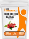 BulkSupplements.com Tart Cherry Extract Powder - Tart Cherry Supplement, Herbal Supplement - Antioxidant Source, Gluten Free, 500mg na Serving, 1kg (2,2 kg) (balení po 1)