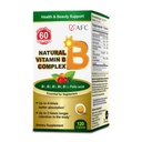 AFC Japan přírodní vitamin B komplex s B1, B2, B3, B6, B12, kyselina listová & Glutathione Yeast Extract, No Synthetics, Non-GMO, dodatek pro stres, energie, imunitní a nervový systém, 120 Vegan Caplet