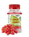 Jahodové ochucené vitamíny B Komplexní gumy - B Komplex s vitamínem C - Podporuje nervový systém a zvyšuje energetické hladiny - Asistenti s kognitivní funkcí - Velký Ochutnávání a snadné spolknout