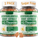 NEVISS Ashwagandha Gummies 2000mg, Feel Refreshed, Plus Proprietární směs s L-Theanine, 5-HTP, Lemon Balm, Magnesium pro klid, Zzzs & Relaxation Support, 120 Počet