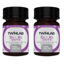 Twinlab Vitamin D3 1000 + K2 Dots - Kostní a srdeční zdraví - Imunitní podpora - 25 mcg, 60 tablet (1000 IU) (2 balení)