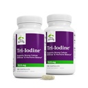Terryho přirozeně tri- jód - Podpora štítné žlázy s iodidem draselným a iodidem sodným - Aid Hormon Balance with Molekular Jod from Kelp - Brain & Energy Support - 12.5mg, 180 Kapsle (Balení 2)