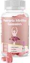 Pueraria Mitigaria Gummy Organic Supplement - čistý kořen 10: 1 Koncentrovaný extrakt 60 Veggie Gummies, Premium - pro transgender. Ženy, muži...