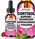2 Pack Cortisol doplňky pro ženy, 17- in-1 Cortisol Klid Reducer Manager w. Magnesium Ashwagandha Theanin, Cortisol Liquid Drops for Relax, Recess Mood & Hormon Harmony, Cortisol Drink Mix