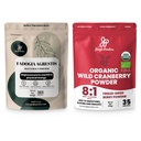 Jungle Powders Ultimate Men 's Wellness Duo: 5oz Fadogia Agrestis Extract & 5oz Organic Wild Cranberry Powder - Nigerian Fadogia Supplement for Drive & Passion, USDA Certified Cranberry Superfood