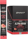 ONNIT Alpha Brain Instant - Ruby Grapefruit Flavor - Nootropic Brain Booster Doplněk paměti - Mozková podpora pro soustředění, Energie & Clarity - Alpha GPC Choline, Cats Claw, L-Theanine, Bacopa - 30ct
