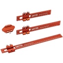 Dřevěný ruler, Neitra 3PCS (6 / 8 / 12 Inches) Metal Pocket Pravidlo s 45 ° & 30 ° Slide Stop pro měření přesnosti, Slide Stop Aluminium Pravidlo pro značení Inch a Metric T-Type Scribing Rulers Square