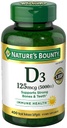 Nature 's Bounty Imunitary Health Vitamin D3 5000 iu, rychlé uvolnění 400 Softgels