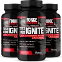 FORCE FACTOR Test X180 Ignite, Testosteron Booster & Fat Burner pro muže, Testosteron dodatek k pomoci vybudovat svaly, zvýšit energii, a zvýšit vitalitu a výkon, 60 Počet (balení 3)